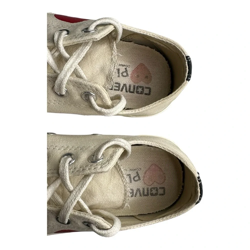 Converse x Play Comme des Garcons Hidden Heart Low Top Beige Sneakers Women's  7